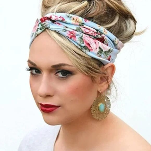 Passion of Essence Accessories - PACK of 3 Boho Floral Style Criss Cross Head Wrap
